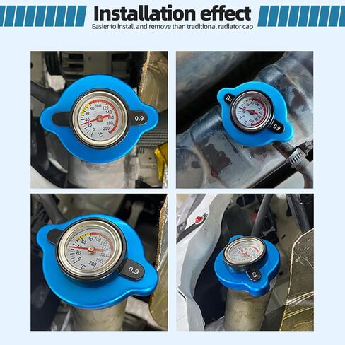 SEADEAR High Pressure Radiator Cap Thermostatic Radiator Cap Radiator Cap Temp Gauge Universal Tank Cover with Temperature for Dirt Bike Motorcycle ATVs,Auto Parts in Saudi Arabia