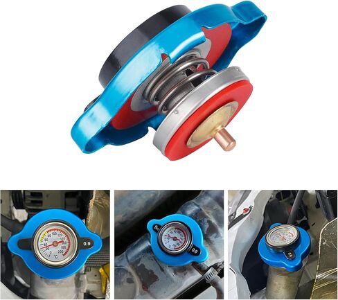 SEADEAR High Pressure Radiator Cap Thermostatic Radiator Cap Radiator Cap Temp Gauge Universal Tank Cover with Temperature for Dirt Bike Motorcycle ATVs,Auto Parts in Saudi Arabia