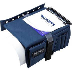 FlyBoys Classic Kneeboard for Pilots – Leg Strap, Flexible Clipboard, Eyelet Strip – General Aviation & EFB Compatible – Olive Green | Cockpit-proven aviation kneeboard with leg strap, flexible 5x8 clipboard & 7-eyelet checklist strip - EFB ready, Green in Saudi Arabia