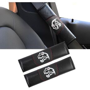 كوماجو غطاء حزام مقعد السيارة من الالياف الكربونية بنمط ديناصور حزام مقعد السيارة غطاء وسادة الكتف ناعم ومريح مثالي متوافق مع نموذج السيارة in Kuwait