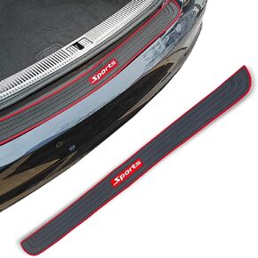 Pack-1 Car Rear Bumper Protector, 35In x 2.75In Trunk Protection Strip, Car/SUV Universal Anti-Scratch Trunk Exterior Accessories (Black)