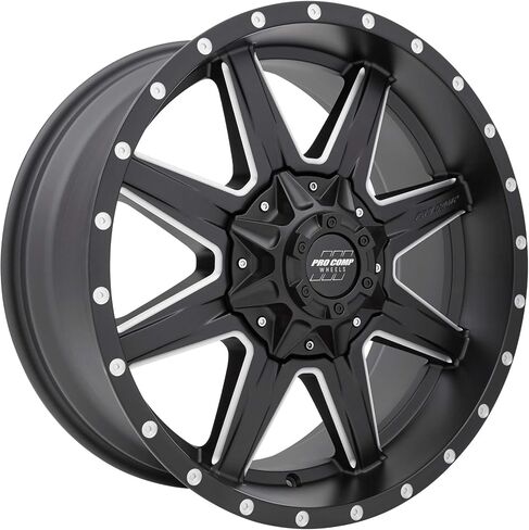 PRO COMP Series 48 Quick 8 Satin Black Milled (20x9 / 6x5.5 / -6mm) in Saudi Arabia