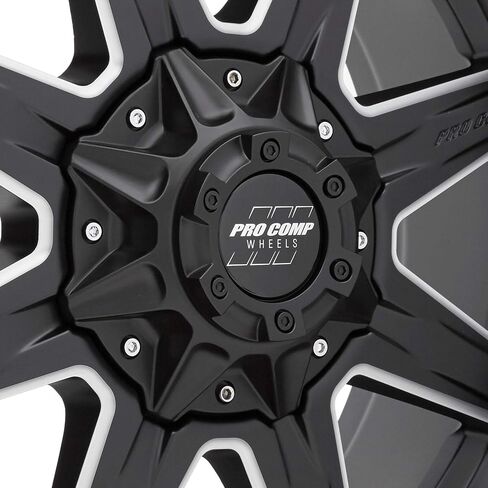 PRO COMP Series 48 Quick 8 Satin Black Milled (20x9 / 6x5.5 / -6mm) in Saudi Arabia