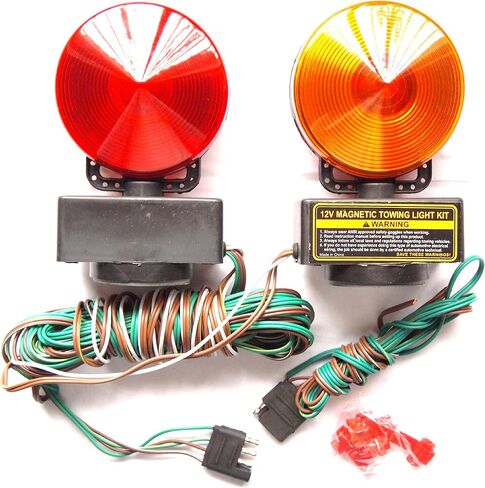 12V Magnetic Towing Trailer Light Kit Amber/Red in Saudi Arabia
