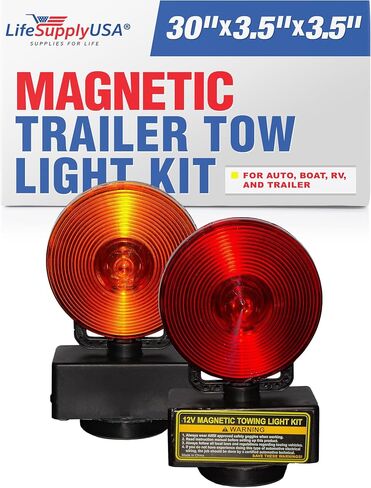 LifeSupplyUSA 12v Magnetic Trailer Tow Light Kit for Auto, Boat, RV, Trailer in Saudi Arabia
