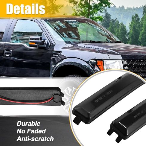 X AUTOHAUX LED Turn Signal Light Assembly for Ford F-150 2009-2014 9L3Z-17E749-AA Rear View Mirror Side Marker Lights Reflector Indicator LED Turn Signal Lamp Assembly Amber Light 2pcs in Saudi Arabia