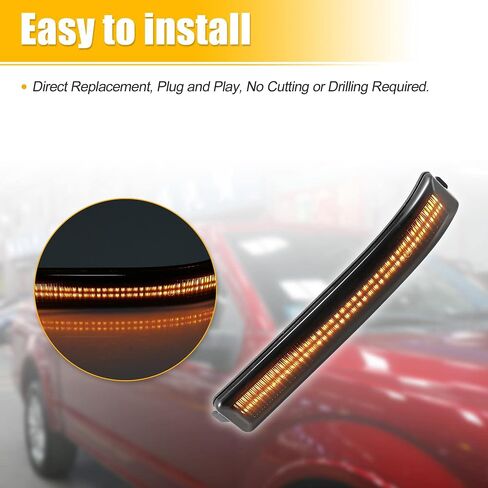 X AUTOHAUX LED Turn Signal Light Assembly for Ford F-150 2009-2014 9L3Z-17E749-AA Rear View Mirror Side Marker Lights Reflector Indicator LED Turn Signal Lamp Assembly Amber Light 2pcs in Saudi Arabia