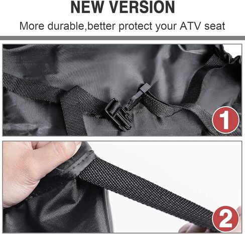 HIMAL HIMAL ATV Seat Cover Waterproof 420D Polyester Oxford, Compatible with Most ATV for Sportsman, Rancher, Foreman, Scrambler, Black in Kuwait