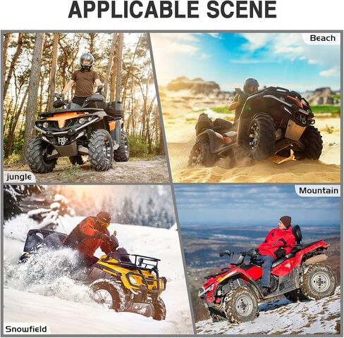 HIMAL HIMAL ATV Seat Cover Waterproof 420D Polyester Oxford, Compatible with Most ATV for Sportsman, Rancher, Foreman, Scrambler, Black in Kuwait