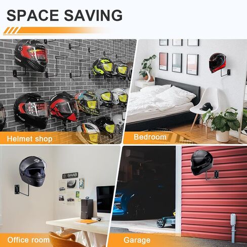 Motorcycle Helmet Rack Helmet Holder Wall Mount Helmet Stand Helmet Mount for Bike Collection Flight Wig Hanger Football Helmet Wall Mount (4) in Saudi Arabia
