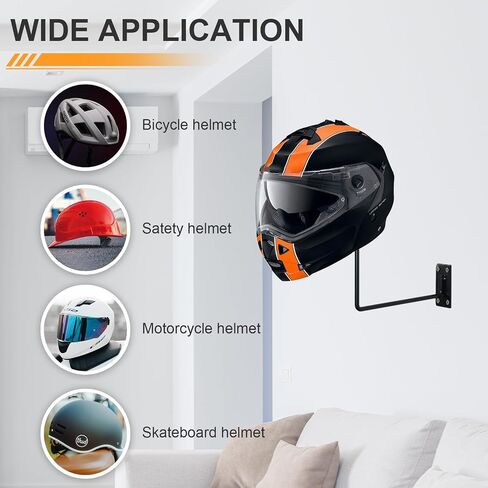 Motorcycle Helmet Rack Helmet Holder Wall Mount Helmet Stand Helmet Mount for Bike Collection Flight Wig Hanger Football Helmet Wall Mount (4) in Saudi Arabia