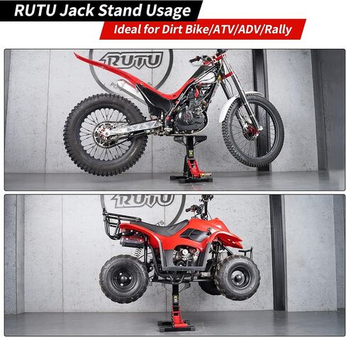 Motorcycle Lift Stand Jack,RUTU Dirt Bike Jack Stand 1400 Lbs Capacity,9.6-13.2 Inch Heavy Duty Steel Hydraulic Lift for Dirtbike ATV ADV Rally Maintenance in Kuwait