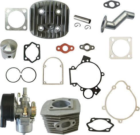 مكبس راس اسطواني من جيه تي اف ار كوب مع مجموعة مكربن لمحرك الدراجة الهوائية بمحرك 66cc 80cc 2 in Kuwait