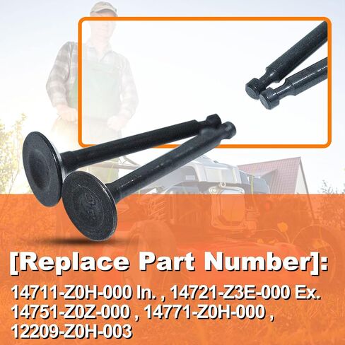 Mtanlo for Honda GX25 HHT25S Engine Part, Intake Valve Kit, 14711-Z0H-000 in, 14721-Z3E-000 Ex, 14751-Z0Z-000, 14771-Z0H-000, 12209-Z0H-003 in Saudi Arabia