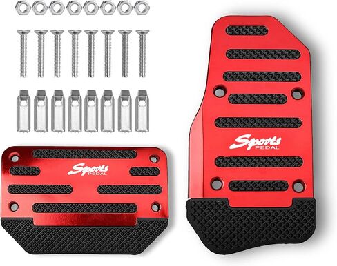 2PCS Nonslip Car Pedal Pads, Manual/Automatic Gearbox Gas Pedal Brake Pedal Cover, Car Non-Slip Aluminum Alloy Pedal Pads, Auto Universal Replacement Accessories for Car, SUV, ATV (Blue) in Kuwait