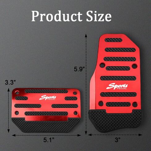 2PCS Nonslip Car Pedal Pads, Manual/Automatic Gearbox Gas Pedal Brake Pedal Cover, Car Non-Slip Aluminum Alloy Pedal Pads, Auto Universal Replacement Accessories for Car, SUV, ATV (Blue) in Kuwait