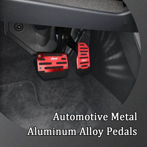 2PCS Nonslip Car Pedal Pads, Manual/Automatic Gearbox Gas Pedal Brake Pedal Cover, Car Non-Slip Aluminum Alloy Pedal Pads, Auto Universal Replacement Accessories for Car, SUV, ATV (Blue) in Kuwait