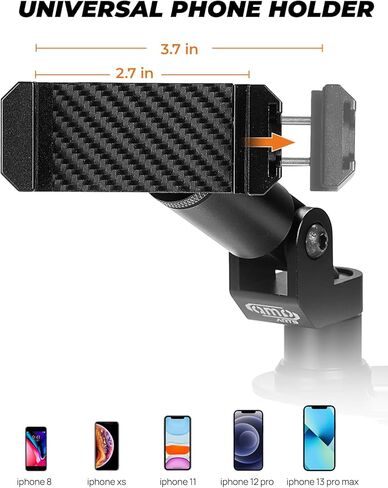 حامل هاتف عالي التحمل من QMPARTS متوافق مع 2018-2023 Wrangler JL (NOT 4xe) وGladiator JT، حامل هاتف خلوي مثبت على لوحة القيادة متوافق مع هاتف iPhone Android الذكي، جانب السائق in Kuwait