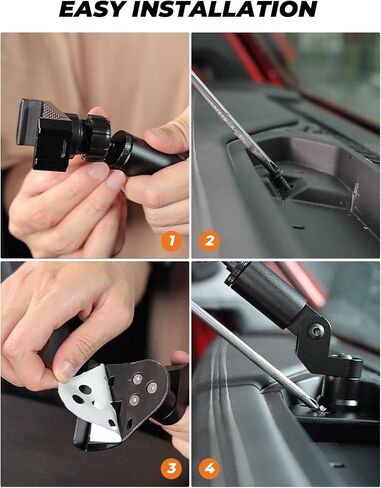 حامل هاتف عالي التحمل من QMPARTS متوافق مع 2018-2023 Wrangler JL (NOT 4xe) وGladiator JT، حامل هاتف خلوي مثبت على لوحة القيادة متوافق مع هاتف iPhone Android الذكي، جانب السائق in Kuwait