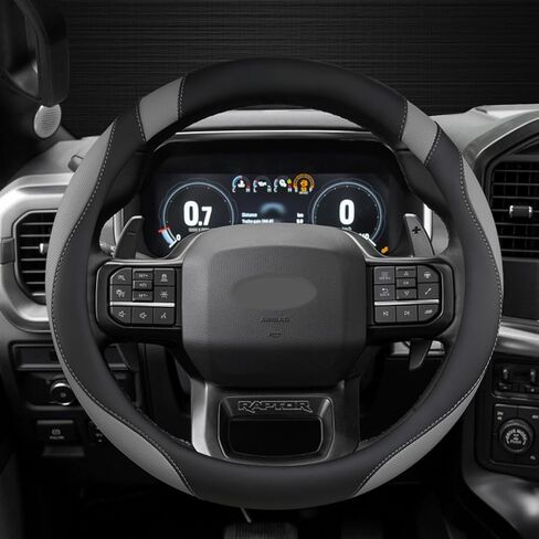 غطاء عجلة قيادة السيارة من West Llama مخصص لسيارة Ford F-150، F-250، F-350، Expedition (أسود) in Kuwait