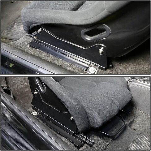 DNA MOTORING SBK-LM-HC01 زوج من دعامات تثبيت مقعد دلو السباق المنخفض المتوافقة مع 01-05 سيفيك، أسود in Kuwait