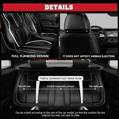 ASLONG 5PCS 2025 Front and Back Car Seat Covers Auto Interior Accessories with Water Proof Nappa Leather for Cars SUV Pick-up Truck Universal Comfortable and breathable (Full Set, Beige) in Kuwait