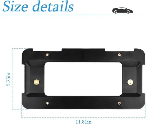 AUCELI Car License Plate Frame, Universal US License Plate Bracket Holder with Screws Nuts and Wrench, Rust-Proof, Rattle-Proof and Weather-Proof, Car Tag Cover Protector Car Exterior Accessories in Saudi Arabia