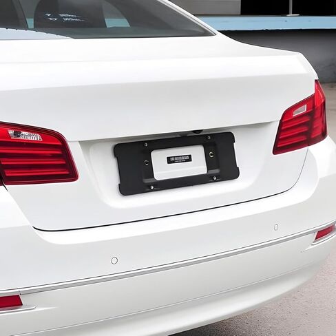 AUCELI Car License Plate Frame, Universal US License Plate Bracket Holder with Screws Nuts and Wrench, Rust-Proof, Rattle-Proof and Weather-Proof, Car Tag Cover Protector Car Exterior Accessories in Saudi Arabia