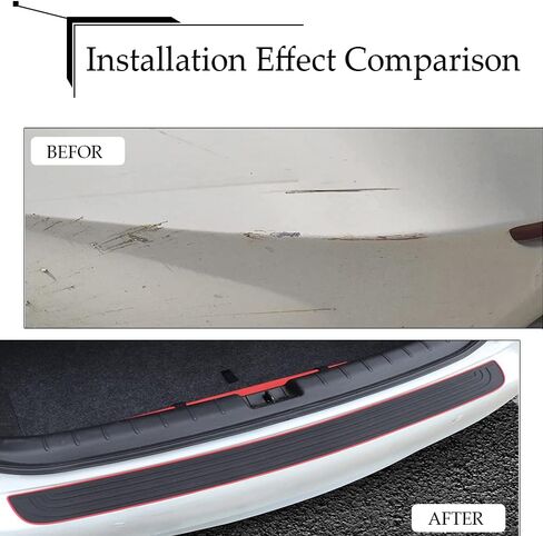 Car Rear Bumper Protector Guard, Auto Anti-Scratch Collosion Rubber Trunk Door Entry Guards, Universal Car Accessories Non-Slip Vehicle Bumper Protection Strip Fits for Cars, SUVs, Vans in Kuwait