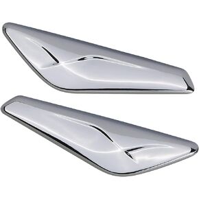 APPERFiT Front Fender Chrome Finisher Trim Compatible with BMW X3 F25 X4 F26 2013-2017 Replaces 51117338569 51117338570