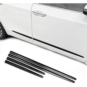 4PCS Dent Prevent Car Door Protector,Door Molding Trim Kit Strips,Universal Door Protector Automotive Molding Trim,Prevents Dents Scratches,Bright (Black)