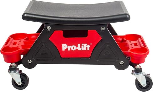 Pro-Lift Mechanics Stool with Wheels - Heavy Duty Roller Creeper Seat with Concave Design and 2 Tool Storage Trays for Home Garage DIY Automotive - 300 Lbs Capacity in Saudi Arabia