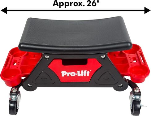 Pro-Lift Mechanics Stool with Wheels - Heavy Duty Roller Creeper Seat with Concave Design and 2 Tool Storage Trays for Home Garage DIY Automotive - 300 Lbs Capacity in Saudi Arabia