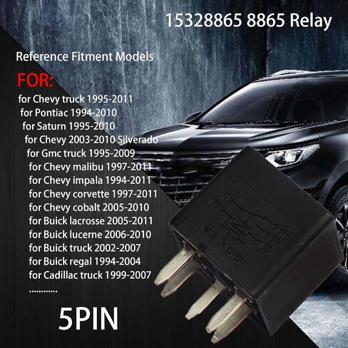 1 حزمة 15328865 مرحل تلقائي 8865 12V 40A مستشعر درجة حرارة سائل التبريد متعدد الأغراض ومرحل المروحة متوافق مع مركبات G-M-C Chevy Buick، تم استبداله 12193602، 12177234، 15-81106، 5pin in Saudi Arabia