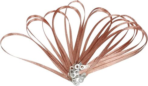 الأشرطة الأرضية النحاس مضفر سلك التأريض السيارات اتصال 1/4 "عرض مسطح مع 5/16" حلقات العروات الطرفية (8 بوصة - 12 قطعة) in Kuwait