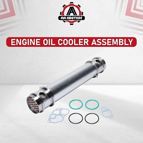 Engine Oil Cooler Assembly - Compatible with Ford Trucks - 7.3L Diesel Turbocharged - E-350, Econoline, Excursion, F250, F350, F450, F550 Super Duty - Replaces 1C3Z-6A642-AA, 904-225 - Gasket Seal Kit in Saudi Arabia