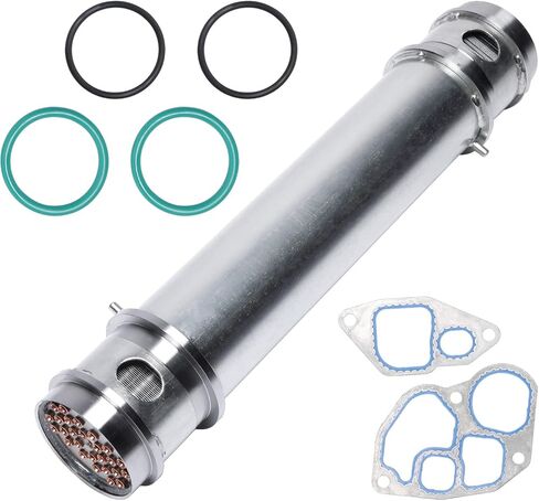 Engine Oil Cooler Assembly - Compatible with Ford Trucks - 7.3L Diesel Turbocharged - E-350, Econoline, Excursion, F250, F350, F450, F550 Super Duty - Replaces 1C3Z-6A642-AA, 904-225 - Gasket Seal Kit in Saudi Arabia
