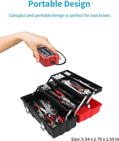 [عبوة من قطعتين] شاحن بطارية سيارة FOVAL 2 أمبير، شاحن ذكي أوتوماتيكي محمول 6 فولت و12 فولت، حافظ البطارية، شاحن هزيلة ومزيل كبريتات البطارية لجزازة العشب والدراجات النارية وبطاريات الرصاص الحمضية in Kuwait