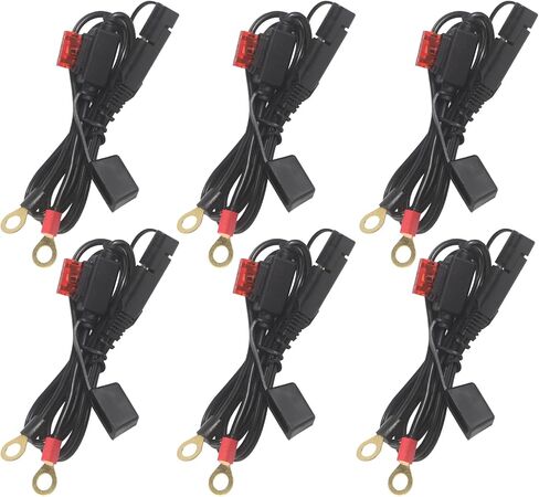 Sae إلى O Ring Terminal Harness 2FT - Sae Eyelet Ring Terminal Cable 16awg دراجة نارية بطارية هزيلة سلك تمديد الشاحن مع Sae بطارية طرفية اتصال سريع قطع موصل لجرار السيارة in Kuwait