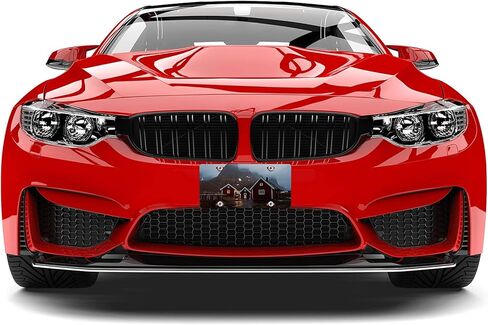 4 قطع 12 × 6 انش لوحة ترخيص التسامي لوحة ترخيص السيارات المعدنية الألومنيوم لوحة ترخيص مخصصة ورقة نقل حراري حراري لتزيين السيارات ذاتية الصنع، أبيض وأسود in Kuwait