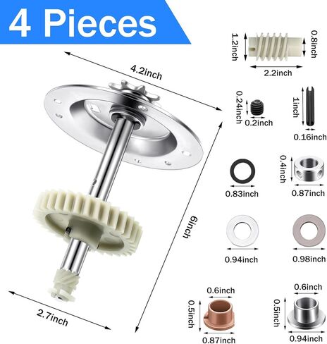 هاي كيرير مجموعة تروس وعجلة مسننة بديلة 41c4220a، مجموعة تروس وعجلة مسننة 41c4220a، تتضمن التروس والضرس والعتاد الدودي والشحوم ومحامل عمود المحرك ومحامل مسننة in Kuwait