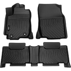 VIWIK Floor Mats Compatible for 2013-2018 Rav4, Car Mats All Weather Custom Floor Liners Full Set Include 1st and 2nd Row Front & Rear, Automotive Floor Mats TPE Black