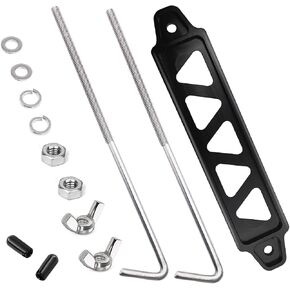 Tnisesm Black Billet Aluminum Battery Hold Down Bracket with 18-8(304) Stainless Steel 8 inch bolts J bolts in Kuwait