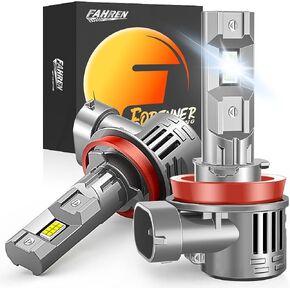 Fahren 2023 Upgraded H11 LED Headlight Bulbs, 24000LM 600% Brighter 1:1 Size Plug-N-Play H9 H8 Headlight Bulbs, 6500K Cool White Canbus LED Bulb Halogen Replacement, Pack of 2