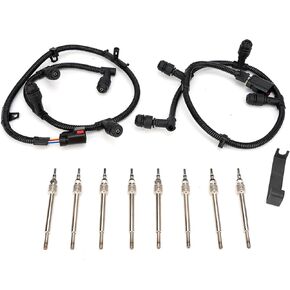 مجموعة أسلاك FOMIUZY 6.0 Powerstroke Glow Plug + أداة إزالة تناسب Ford F250 F350 F450 E350 E450 Super Duty Excursion 2004-2010 محرك الديزل 4C2Z-12A690-BA 5C3Z-12A690-A 5C3Z12A690A 4C2Z12A690AB in Kuwait
