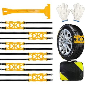 VViViD Snow Chains 10 pcs Winterizing Road Kit, with Gloves, Snow Scraper and Carry Bag in Saudi Arabia