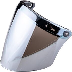 VCOROS Universal 3-Snap Flip Up Visor Shield Lens for Retro Open Face Motorcycle Helmet(Chrome Silver) in Kuwait