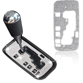 Bling Gear Shift Box Frame Cover Trim Sticker, Gear Shift Panel Decoration Cover Trim Stickers Compatible with J-eep Wrangler 2012-2018, Bling Car Interior Accessories for Women Men (Black) in Kuwait