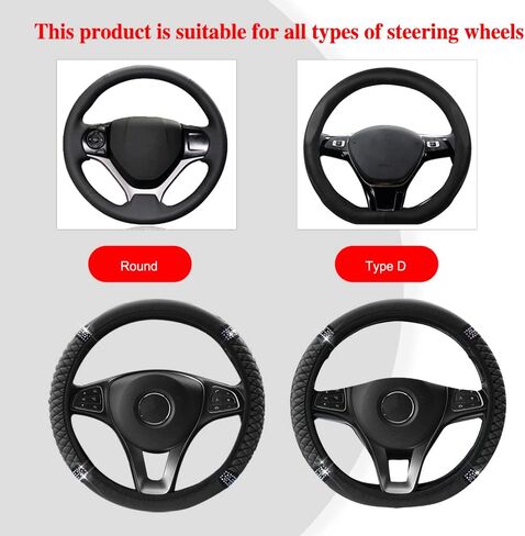 Car Steering Wheel Cover, 15 Inch PU Leather Car Steering Wheel Cover, Universal Anti-Slip Car Steering Wheel Protector, Steering Wheel Accessories (Beige1) in Kuwait