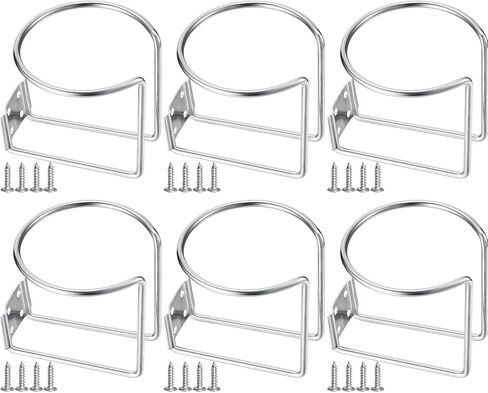 Tallew 6 Pcs Stainless Steel Boat Ring Cup Drink Holder Wall Mounted Holders for Marine Yacht Truck RV Car Trailer Hardware in Kuwait